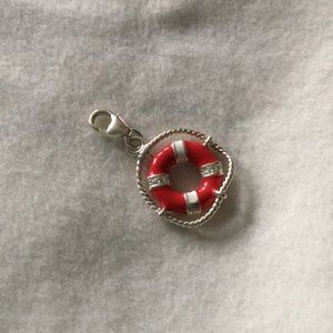 Enameled life preserver charm